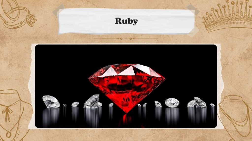 Ruby with small diamonds