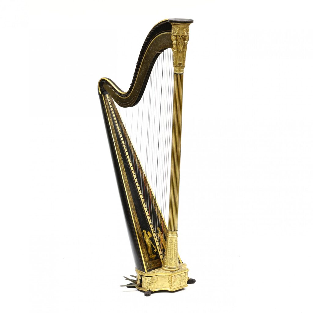 Leland Little antique Regency Sebastian Erard Harp